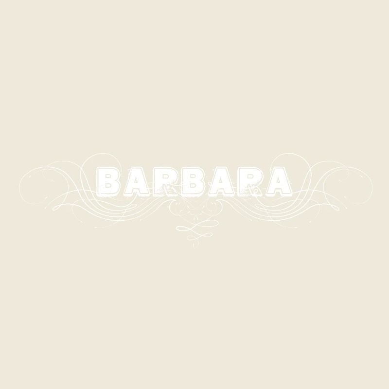 Lettrage BARBARA avec lignes décoratives