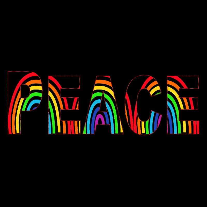 Peace bunt Regenbogen