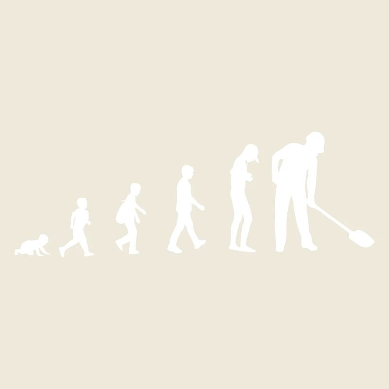 Evolution vom Baby zum Bauarbeiter