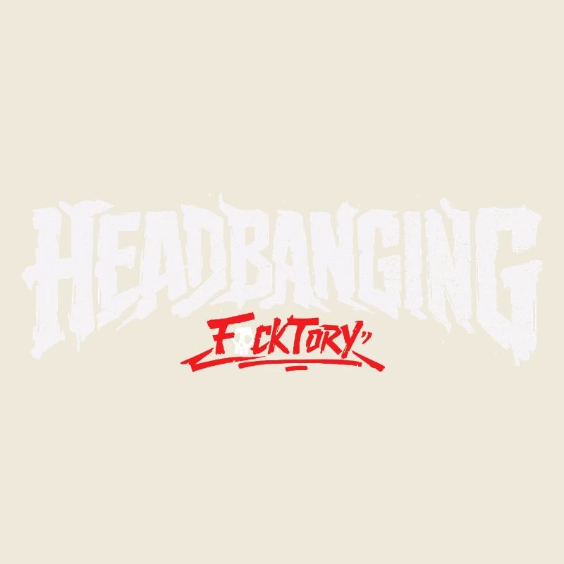 Logo de headbanging blanc