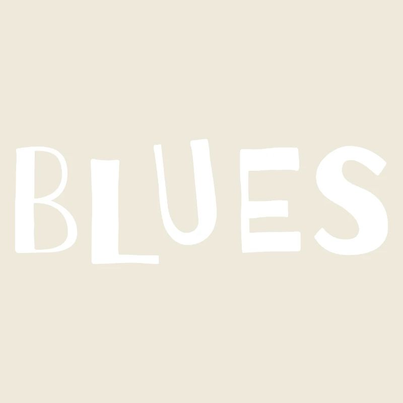 Distressed Blues Typography