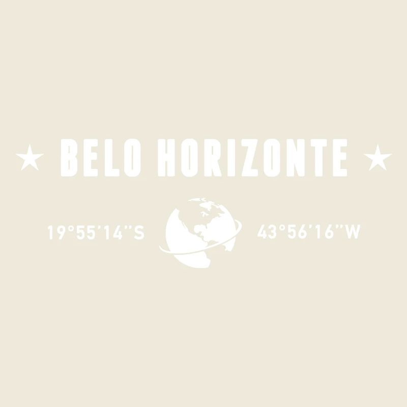 Belo Horizonte Coordinates Planet Earth White