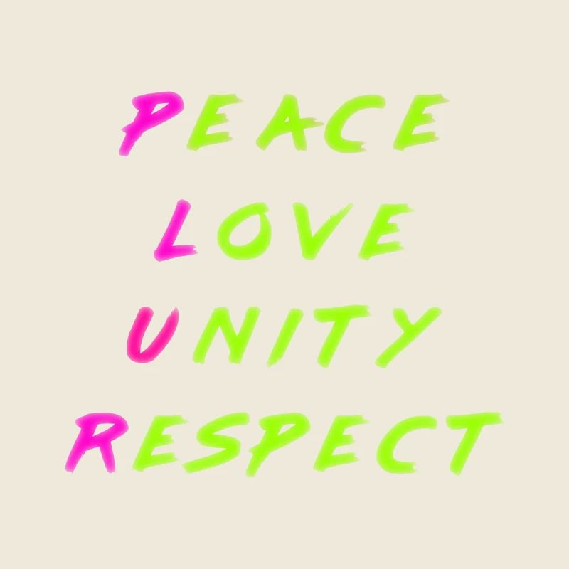 Peace Love Unity Plur P.L.U.R. marker combo