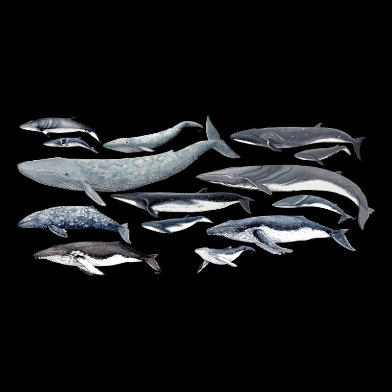 diversité baleines fond transparent