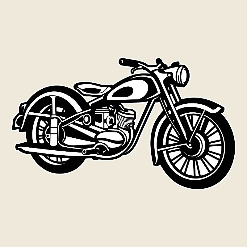 Motorcycle / Classic Motorcycle 04_black white