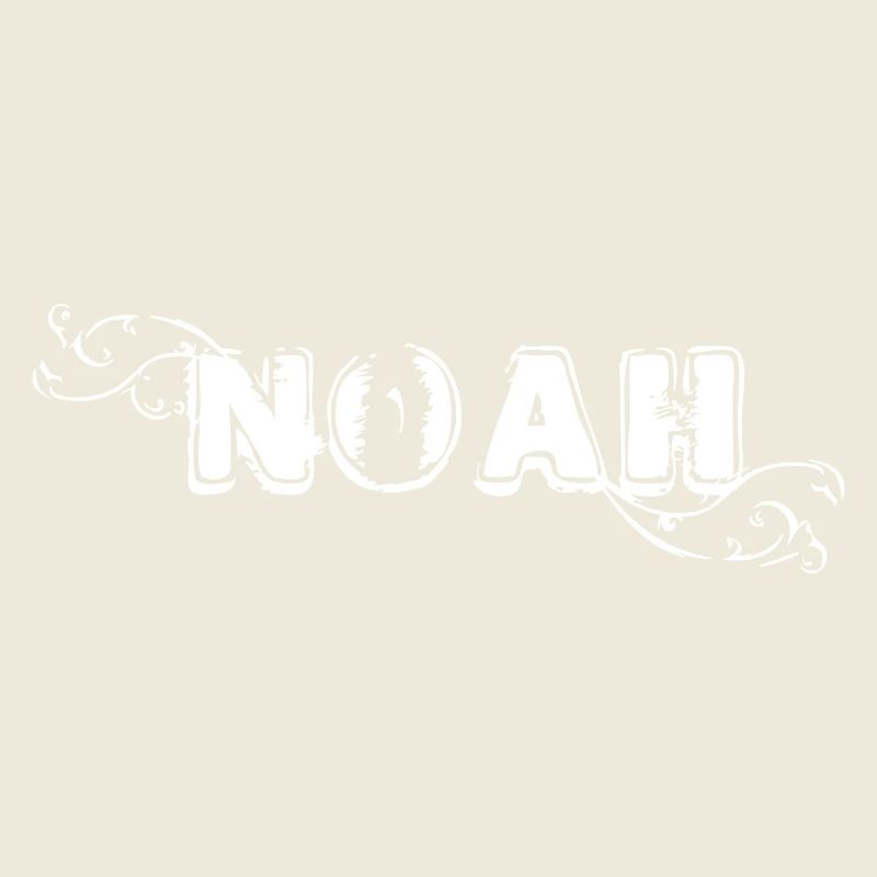 Lettrage NOAH décoré de graphiques vectoriels