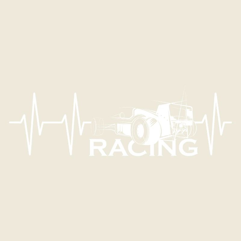 Pulse Formula Sketch Heartbeat Racing Cars Race