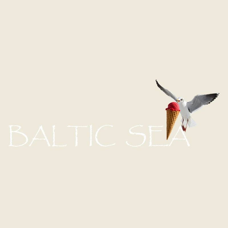 Ostsee Möwe die Eis klaut