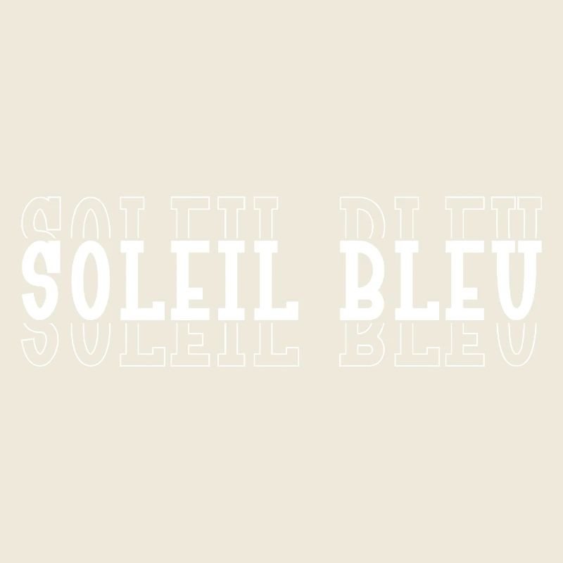 Typografisch Blaue Sonne