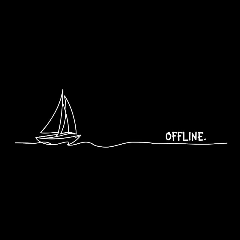 offline. Sailing Minimalist Oneline Graphic