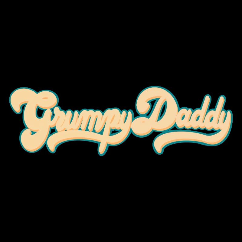 Grumpy Daddy Retro Script - Farbe "Groovy Baby"