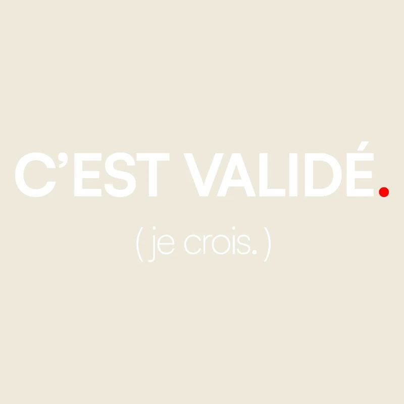 C’est validé Humour Moderne Minimal