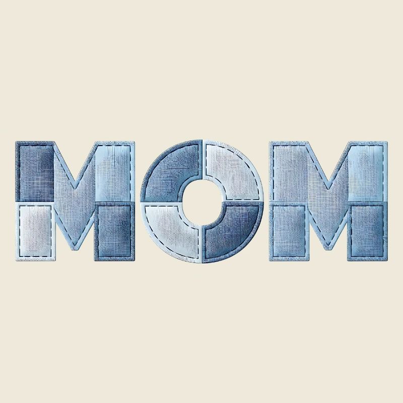 Patchwork Mom Lettering Gift for Mom