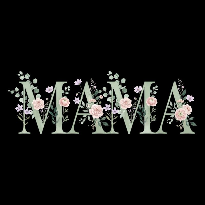 Lettrage floral de maman