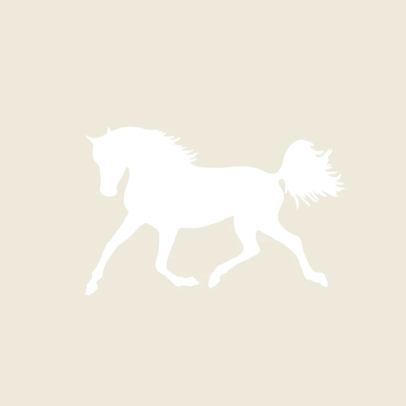 Horse silhouette white