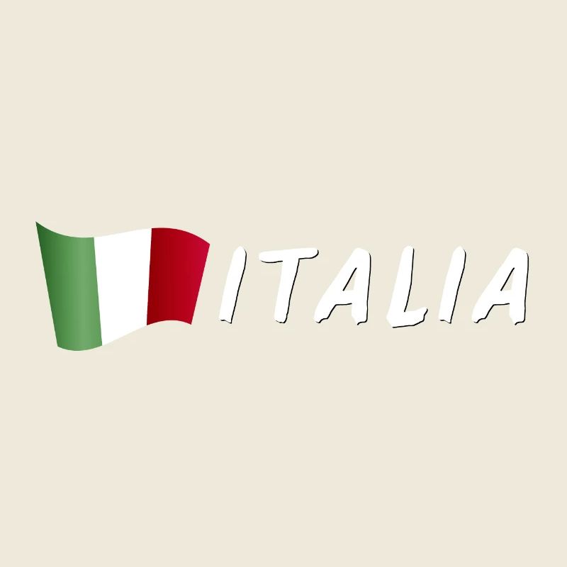 ITALIA lettering with flag