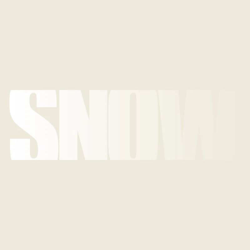 SNOW Lettering Snow White Bold Font Fat
