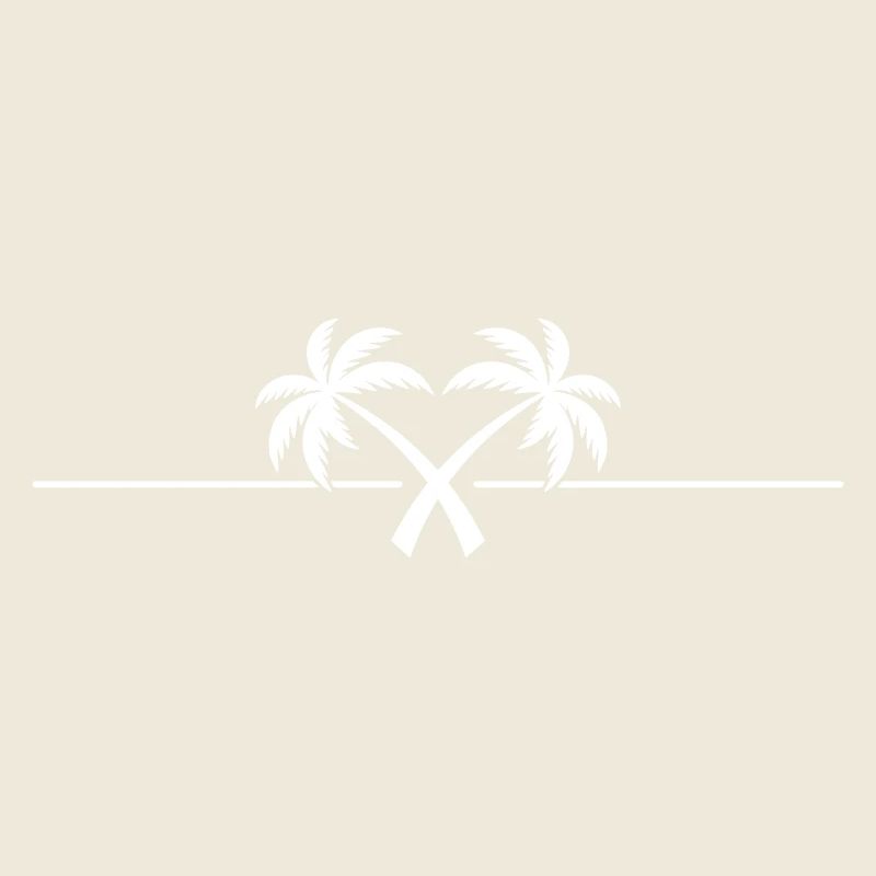 Île du symbole du palmier