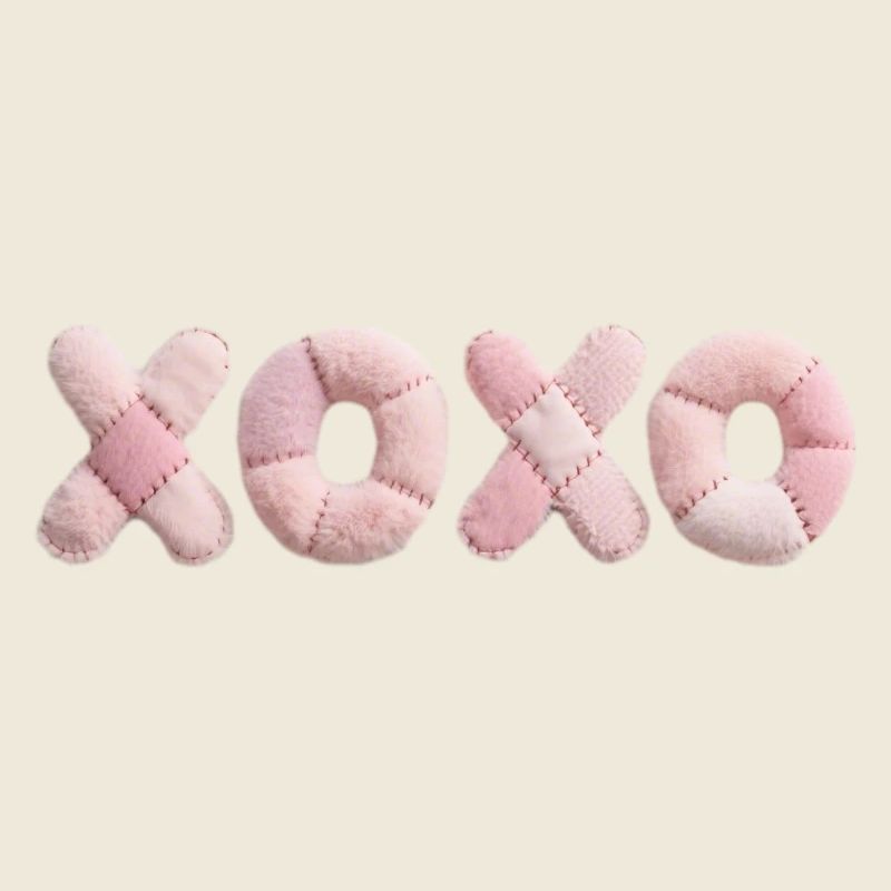 Plush Patchwork XOXO Design Pink