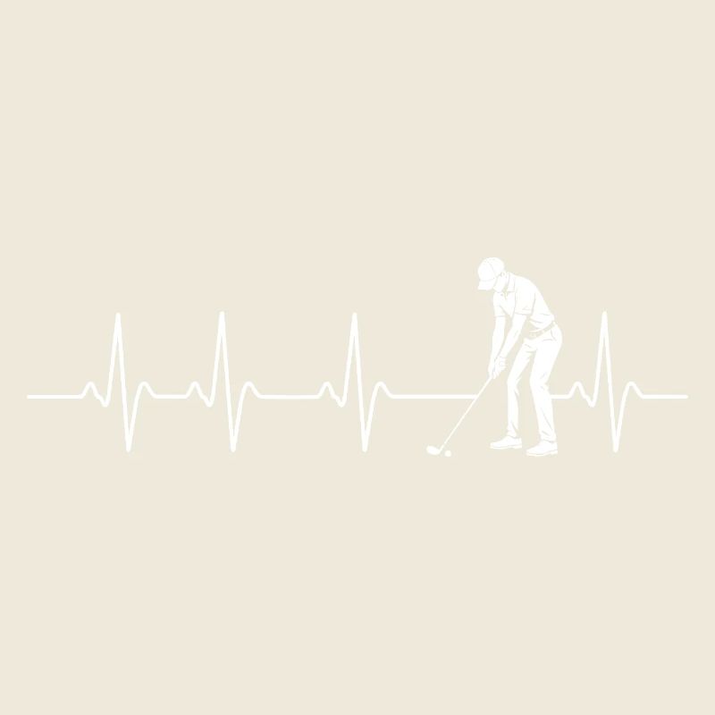 Golf Heartbeat Pulse Fairway Lover