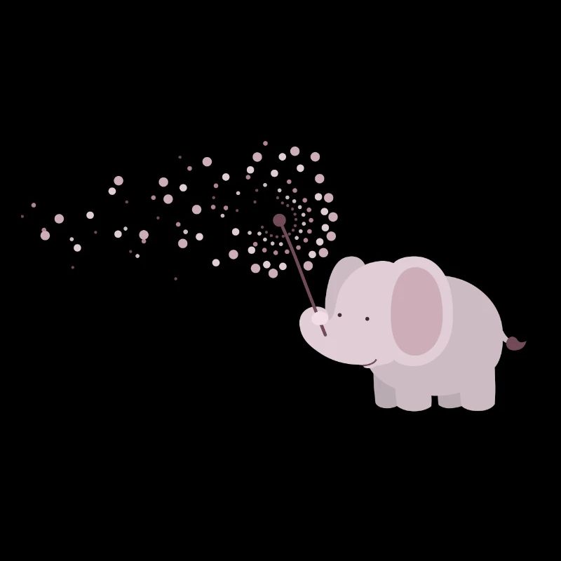 Elephant avec le pissenlit
