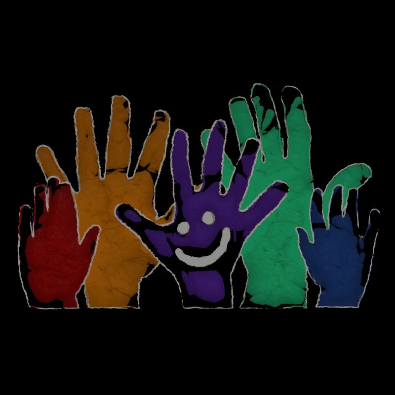HELLO hands - grunge style