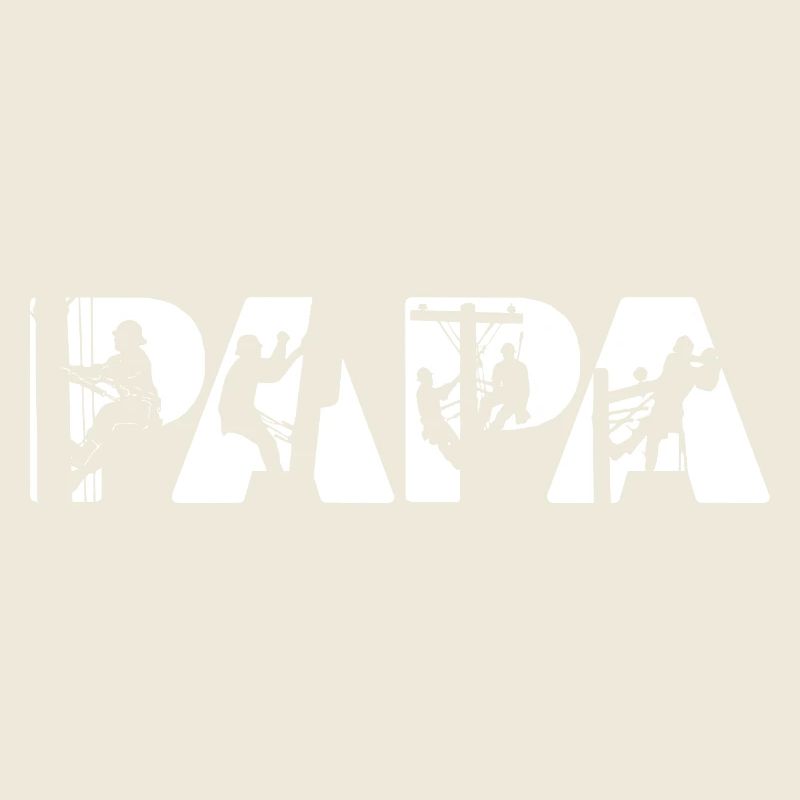 Electrical Line Worker Utility Papa Lineman Dad