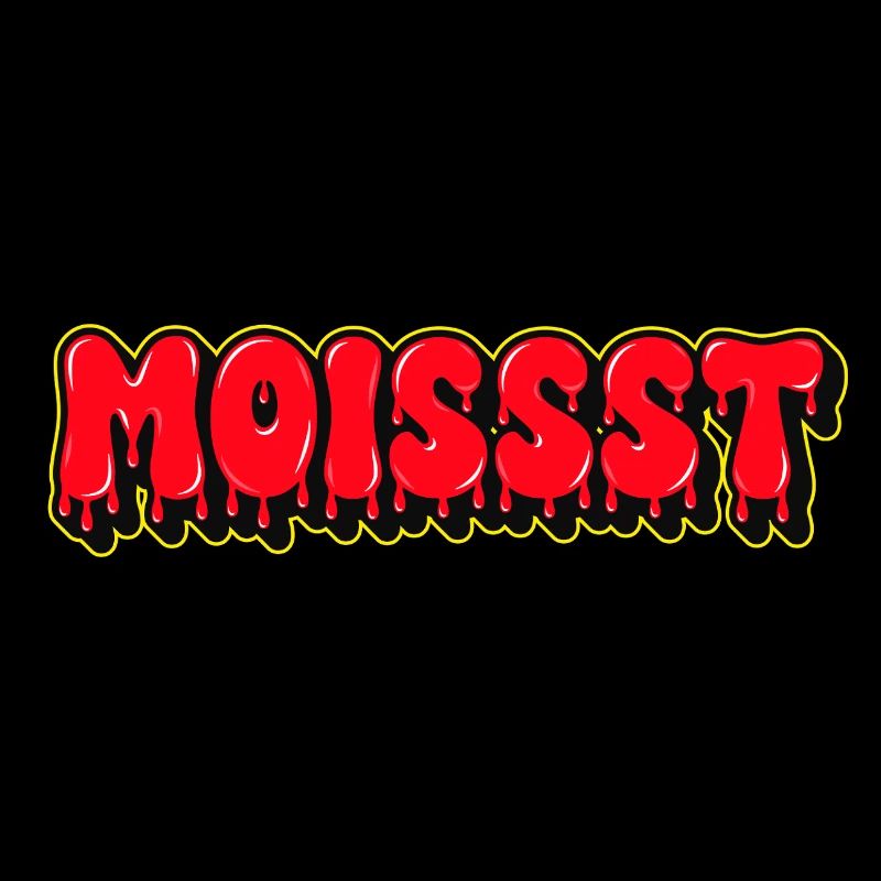 Moist Red Dripping Text