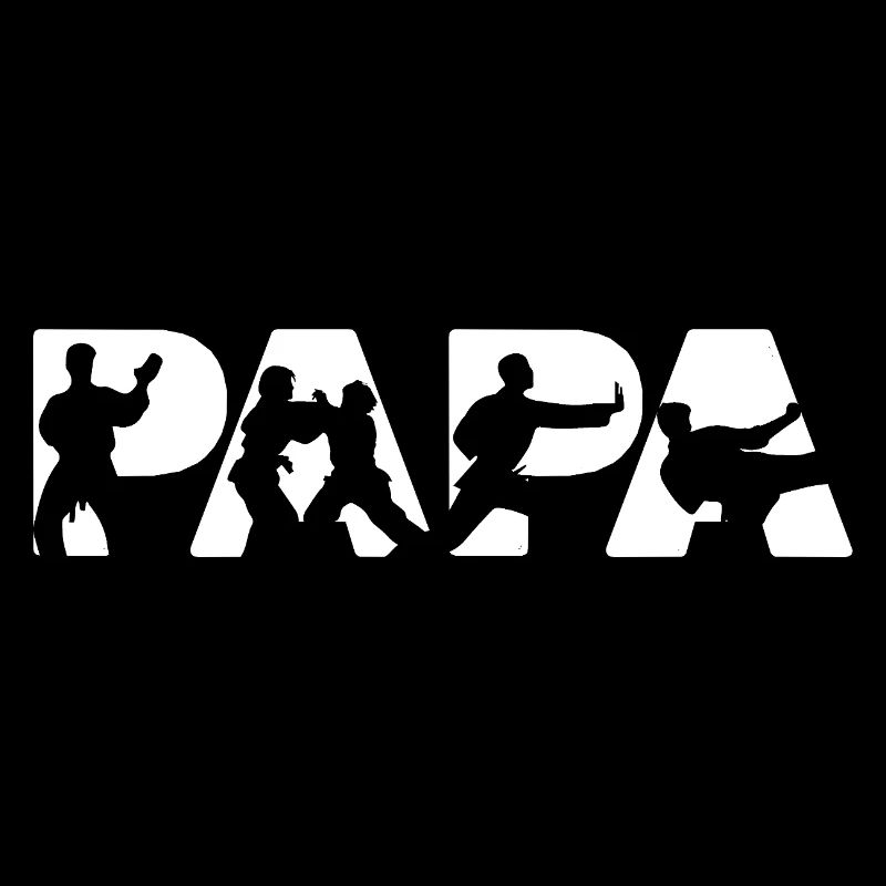 Judo Papa Martial Arts Master Silhouette