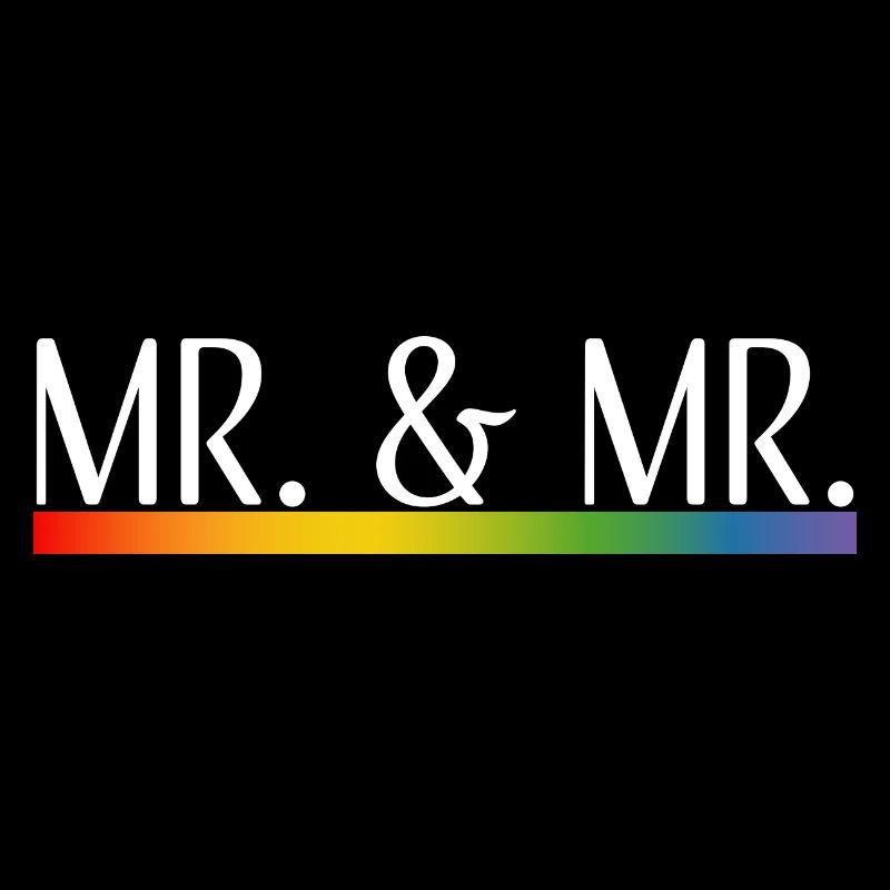 Regenbogenstreifen Mr und Mr weiss