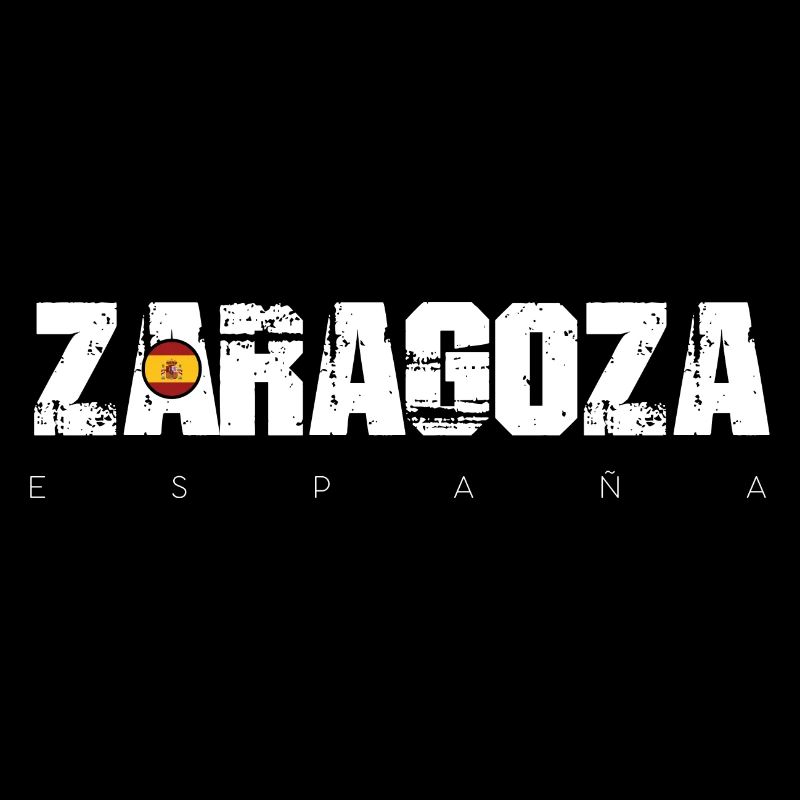 Zaragoza Rough Text City Flag Tee