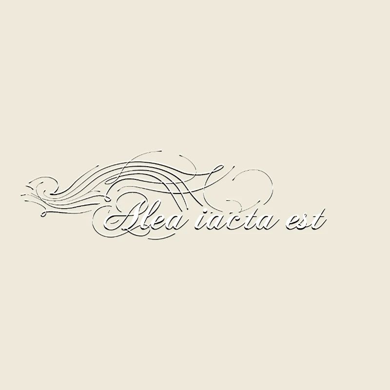 Alea iacta est décoré blanc