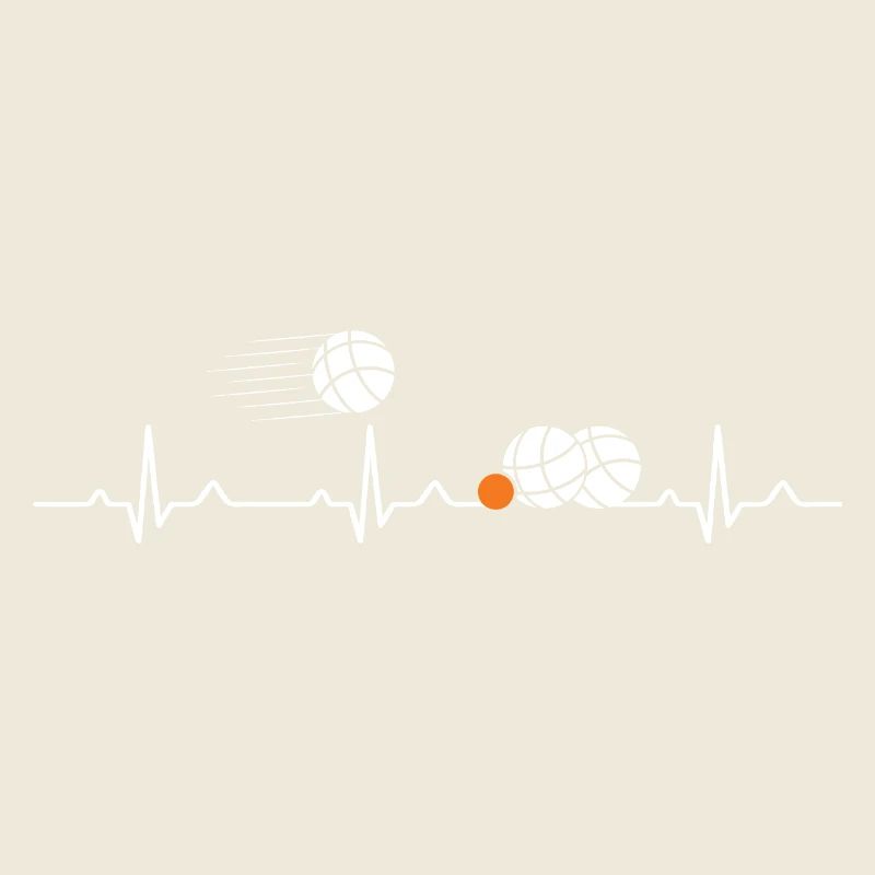 Boule heartbeat Petanque Boule player