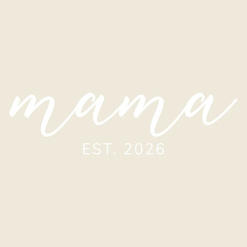 Mama Est. 2026 Schwangerschaftsanzeige