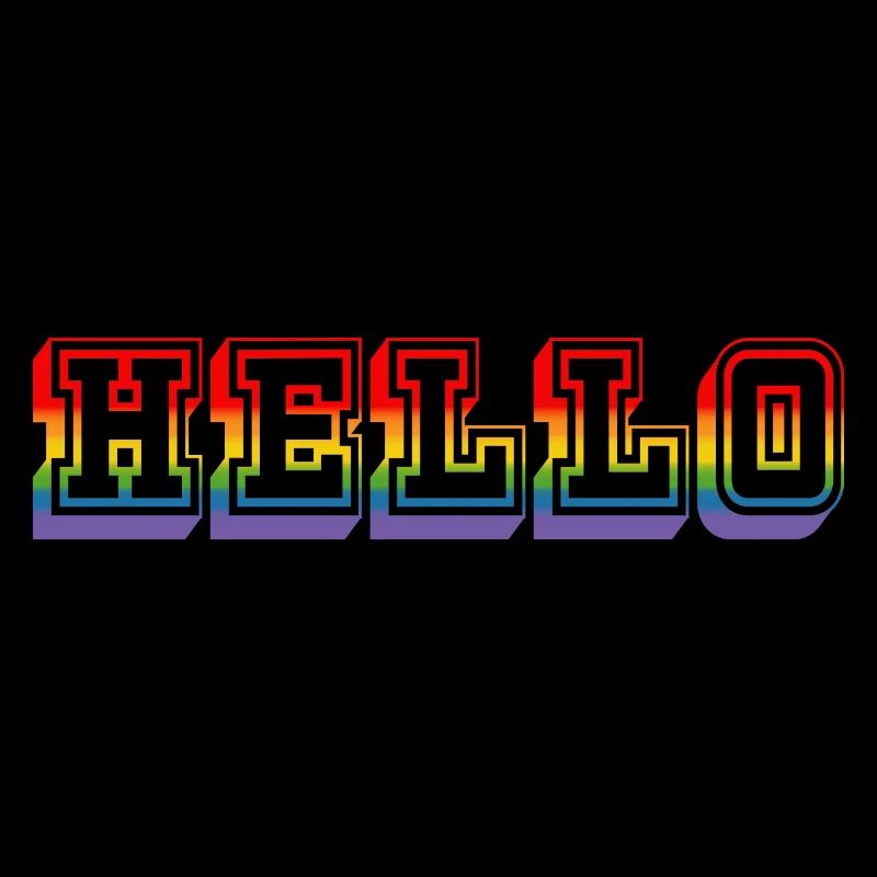 LGBTQI HELLO rainbow tshirt
