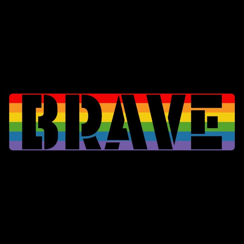 LGBT pride Rainbow Tshirt brave
