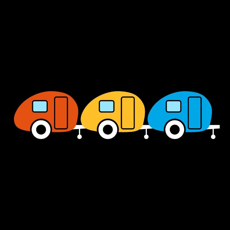 Caravan Three Trio Camping Caravan Van Life Retro
