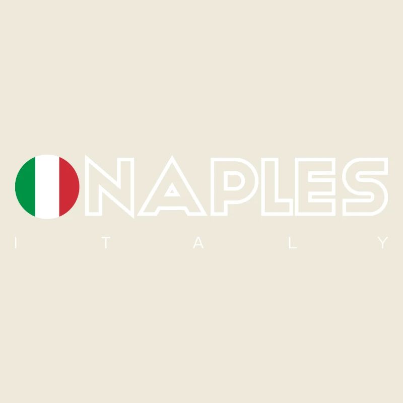 Naples Flag Circle Typography