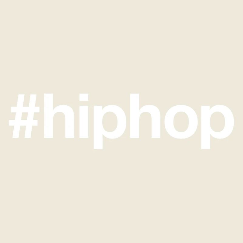 HIP HOP Hashtag White