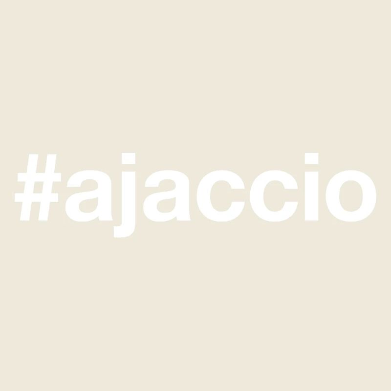AJACCIO Hashtag White
