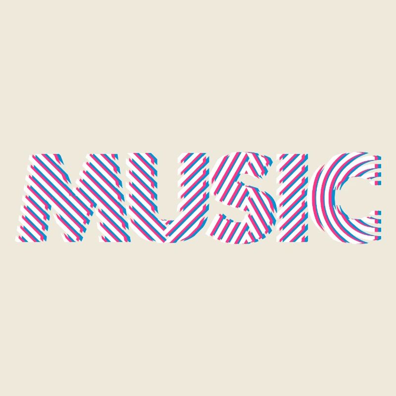 Music 3D – Modern Typography Retro Electro Design