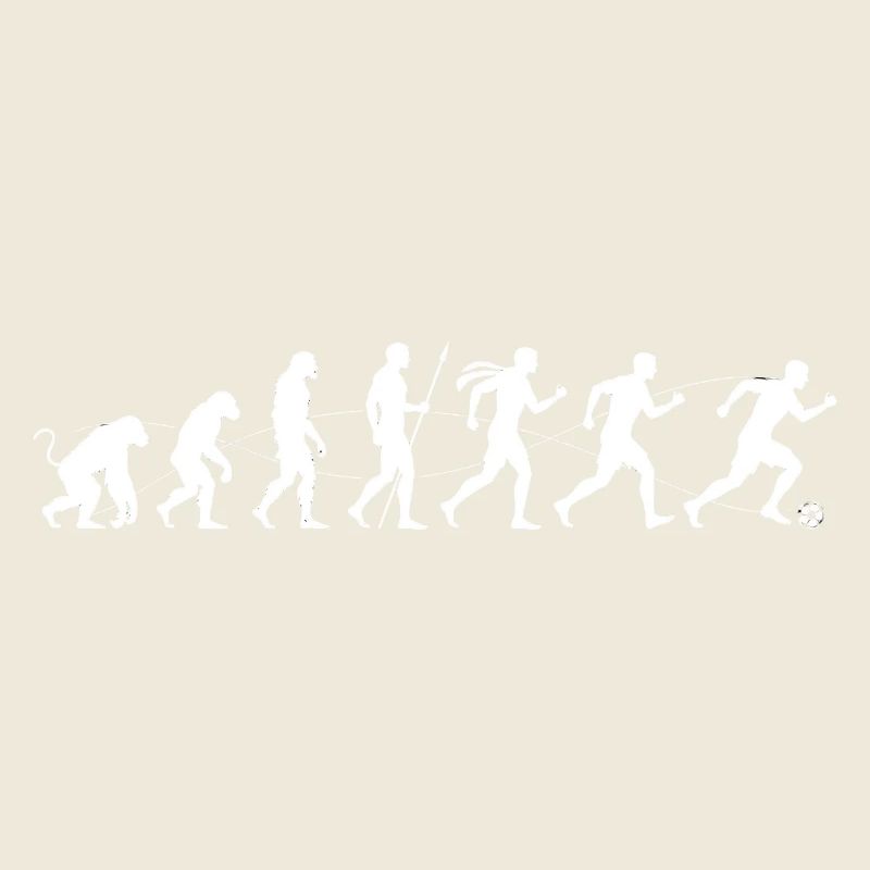 Evolution Lauf Silhouette zum Fussball