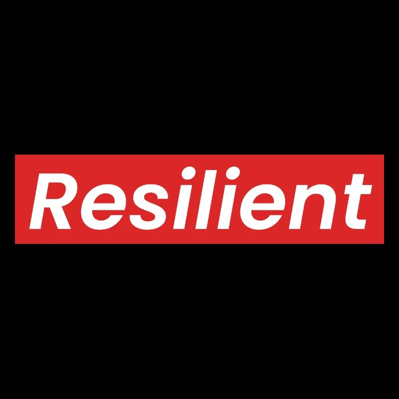 "Resilient" Statement Shirt in White on Red
