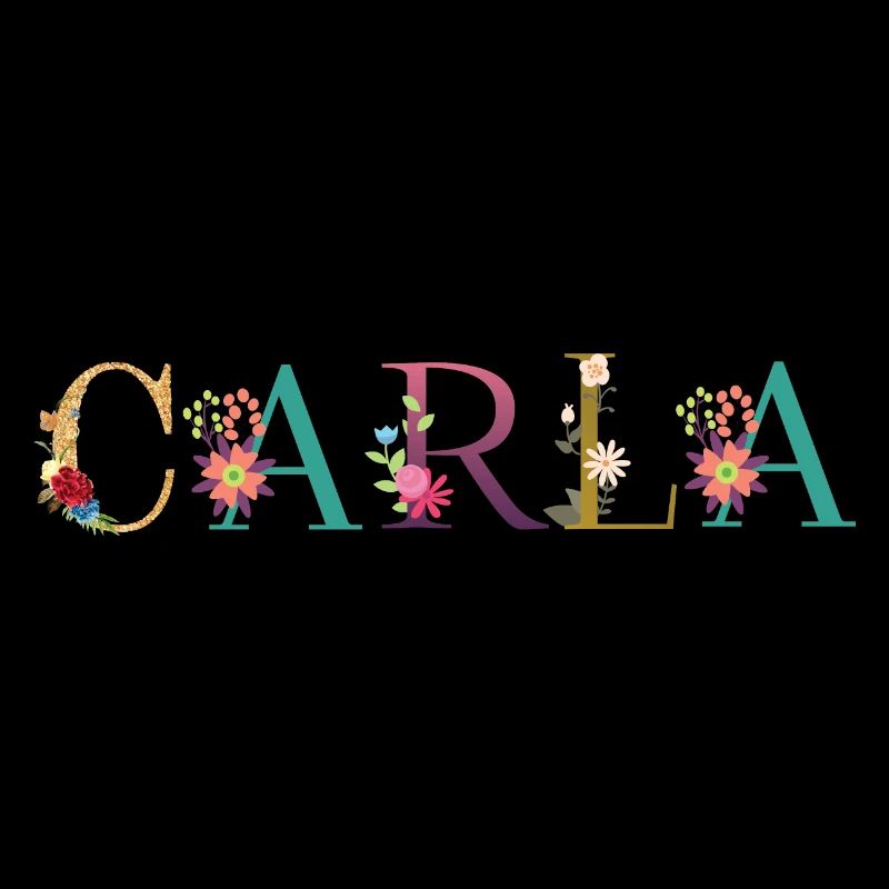 CARLA name adorned with flowers