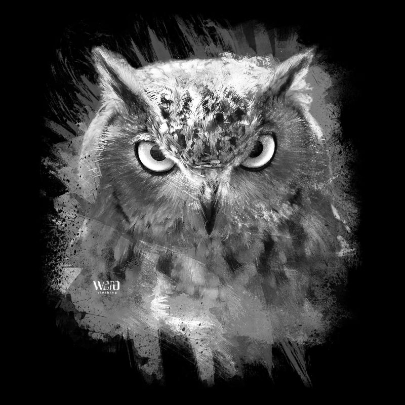 Eule schwarz weiß