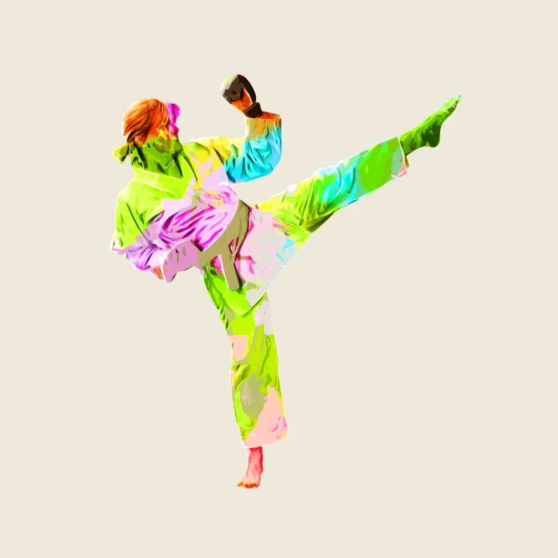 Karateka coloré