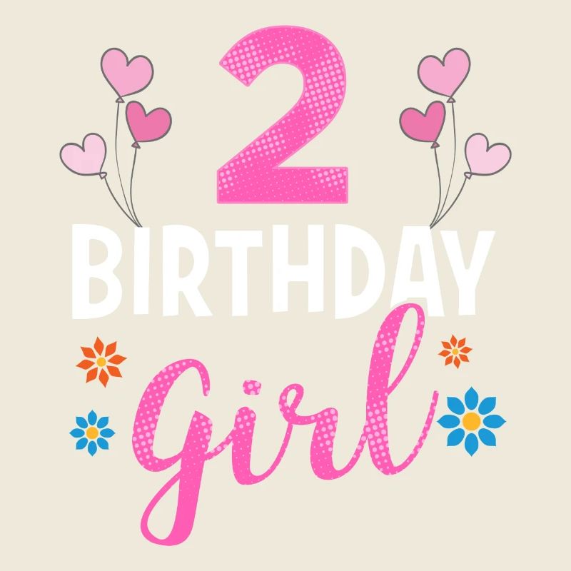 Fille d'anniversaire - 2 ans