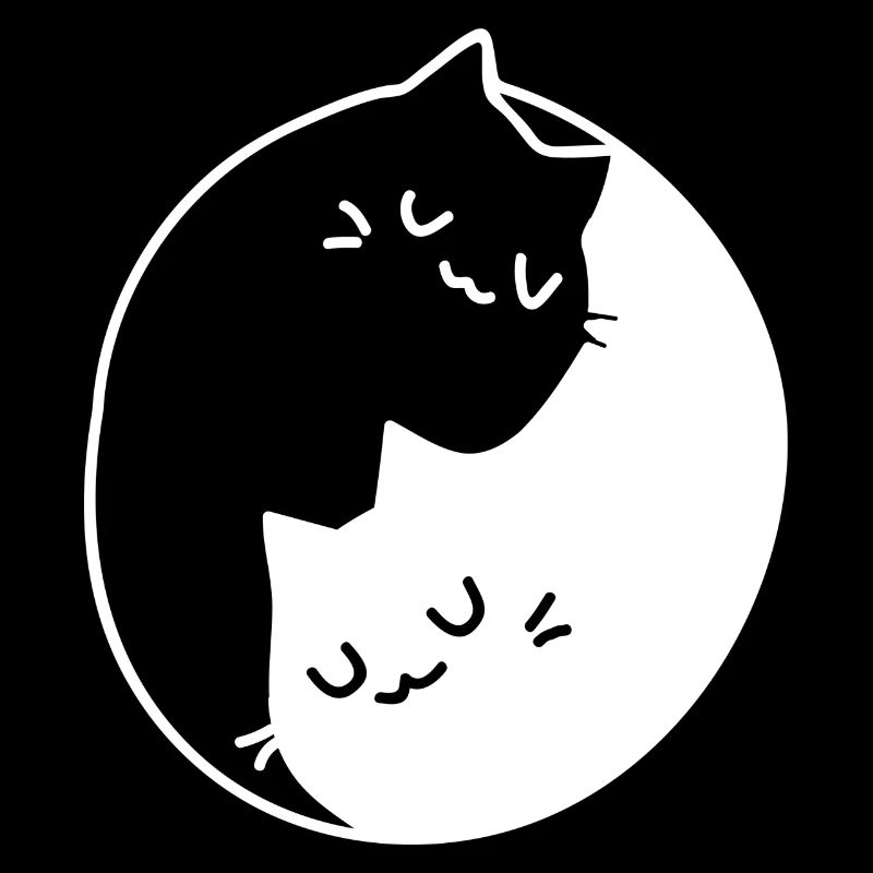 Idée de cadeau de chats de Ying Yang