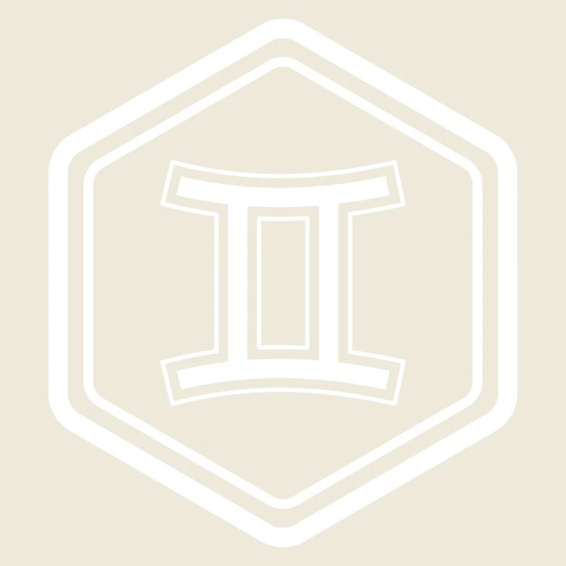 Zodiac Sign Gemini Symbol Hexagon Vector