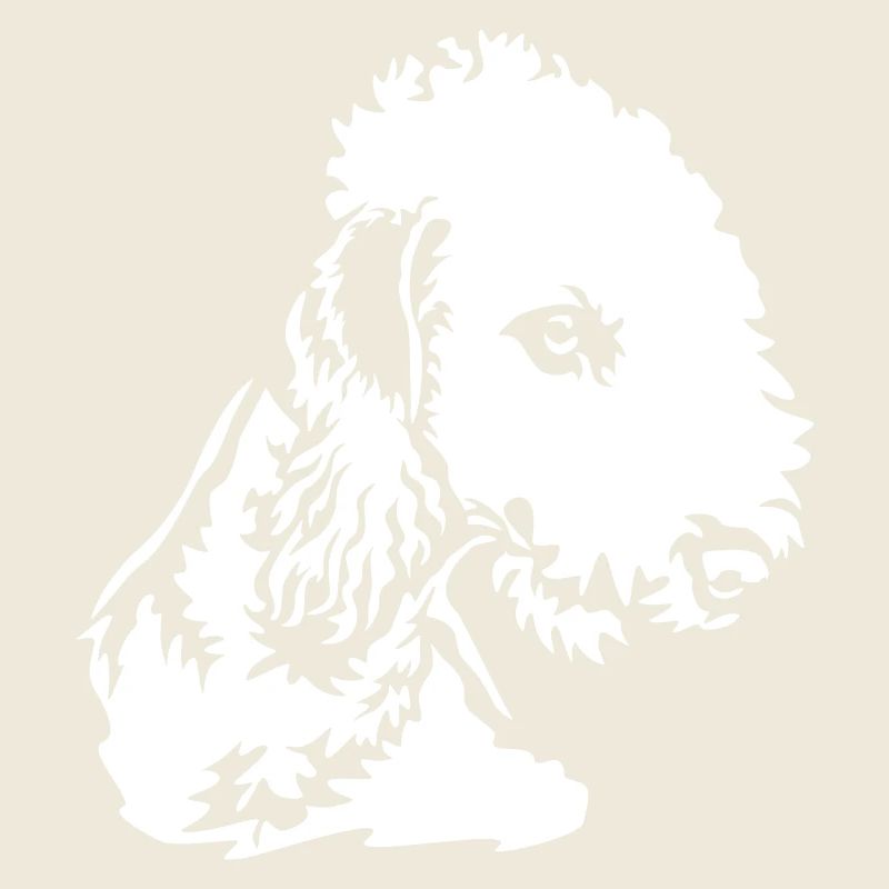 Tête de Bedlington Terrier « Black Edition »